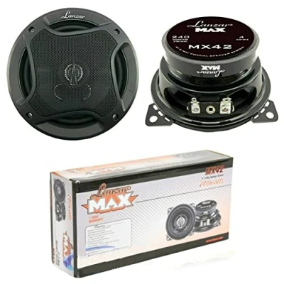 Image de LANZAR MX42 MX 42 10,00 CM PAIRE DE HAUT PARLEURS 100 MM 4 480 WATT MAX 240 RMS PRÉDISPOSITION VOITURE SYSTÈME À 2 VOIES COAXIALES POUR LOGEMENTS STANDARD