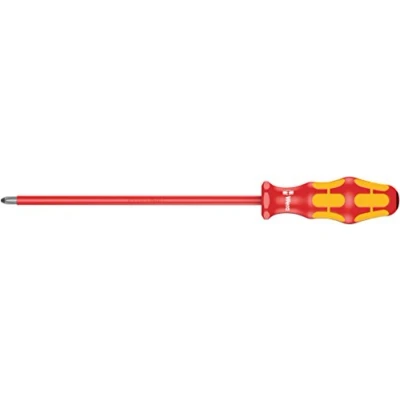 Image de Wera 05006165001 165 I Pz Vde Tournevis isolé pour vis cruciformes Pz, 2 x 200 mm, Vert/Jaune