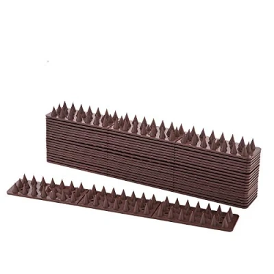 Image de EXLECO 20Pcs Pics Anti Pigeon Plastique Marron 6 Meter 3 Rangées Oiseaux pour Murs, Fenêtre, Clôtures Empêche Pigeon, Corbeau e Animaux