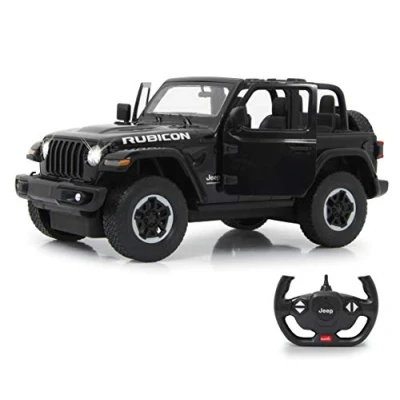 Image de JAMARA 405180 Jeep Wrangler JL 1:14 Porte Manuelle 2,4 GHz sous Licence Officielle, jusqu&#039;à 1 Heure de Conduite, Environ 11 km/h, détails Parfaitement recréés, intérieur détaillé, lumière LED,