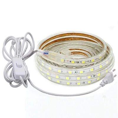 Image de DUVERT Ruban à Led, Led Etanche, Lumineux Bandeau 220v, 5050 IP65 Etanche Bande Strip blanc chaud (4m)