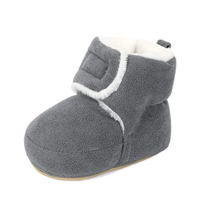 Image de MASOCIO Bottes Bebe Garcon Fille Hiver Chaussure Premiers Pas Bottines de Neige Bébé Souple Chaud Gris Taille 20 12 18 Mois