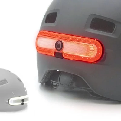 Image de OxiLum Phare Avant et arrière Puissant pour vélo, Scooter, Casque 8 Modes d&#039;éclairage (5 Rouge 3 Blancs) Fonctions Feux de freinage Clignotants Disponibles avec Le Dispositif OxiBrake (Vendu