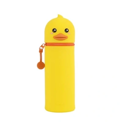 Image de I TOTAL® Trousse en Silicone Souple pour l&#039;École, Extensible avec Forme Profilée (Duck)