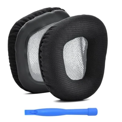 Image de Remplacement Coussinets d&#039;oreille pour Corsair Void Elite Wireless/Pro/SE/Surround/Elite/Void, Wired &amp; Wireless RGB Gaming Casque par MMOBIEL de Rechange Gris