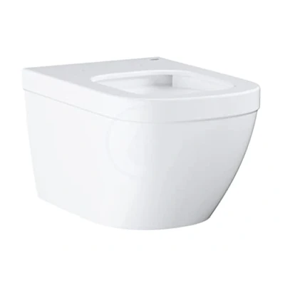 Image de GROHE cuvette WC suspendue Euro ceramic, sans bride rebord, volume de chasse 3/5 L, entièrement caréné, porcelaine vitrifiée, traitement anti bacterien, blanc alpin, 3932800H (Import Allemagne)