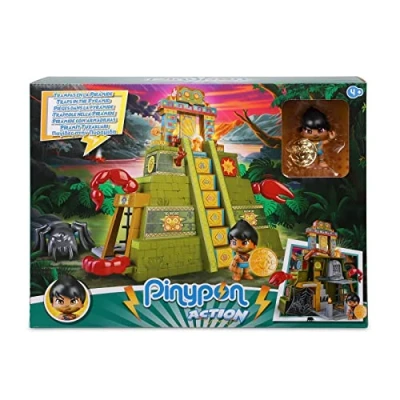 Image de Pinypon Action Pièges dans la pyramide, joues d&#039;action avec puzzles, pièges, trésor et accessoires, figurine d&#039;explorateur d&#039;araignée incluses, pour enfans à partir de 4 ans