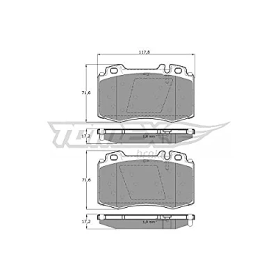 Image de TOMEX brakes TX 12 81 Jeu de plaquettes frein Essieu avant préparé pour indicateur d&#039;usure MERCEDES BENZ: Classe ML, C Coupe