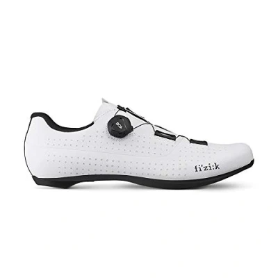 Image de Fizik Tempo Overcurve R4 Chaussures de Cyclisme Unisexe pour Adulte, Blanc/Noir, Taille 36