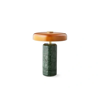 Image de DESIGN BY US Lampe de table LED rechargeable Trip, vert / orange, marbre, verre, IP44