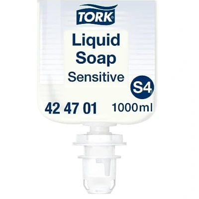 Image de Tork Savon liquide Mains Peaux sensibles S4, testé dermatologiquement, 6 x 1000 ml, 424701