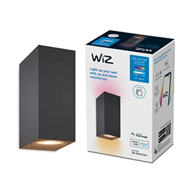 Image de WiZ spots LED Wi Fi couleur, 2x5W, Noir, fonctionne avec Alexa, Google Assistant et Apple HomeKit