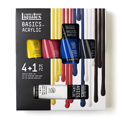 Image de Liquitex Basics Acrylique Set 4X75ml + 1X118ml Row