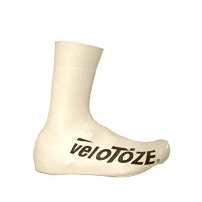 Image de veloToze Couvre chaussures hauts 2.0, pour une utilisation avec des de vélo route, blanc (blanc), Small