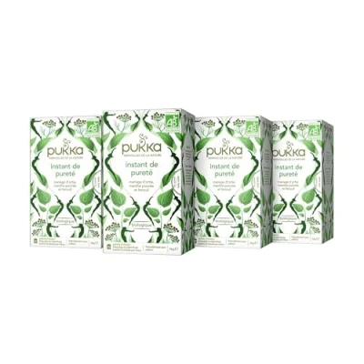 Image de Pukka Infusion Bio Instant de Pureté Biologique et Ayurvédique, Issue du Commerce Équitable 80 sachets Lot 4x20