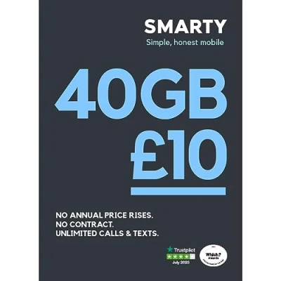 Image de SMARTY Carte Sim 30 Go, appels et SMS illimités