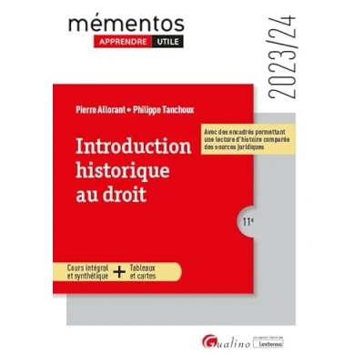 Image de Introduction historique au droit: Cours intégral et synthétique Tableaux cartes Avec des encadrés permettant une lecture ... Livre d’occasion