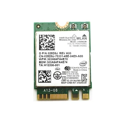 Image de for 3160NGW Intel 3160 Dual Band Wireless AC + Bluetooth4.0 Mini NGFF WiFi Card 802.11AC