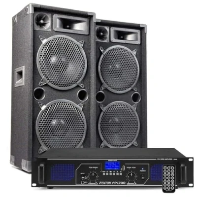 Image de MAX210 Kit Sono DJ et Amplificateur Bluetooth 2000W Un Complet pour Débuter Animer Vos Soirées
