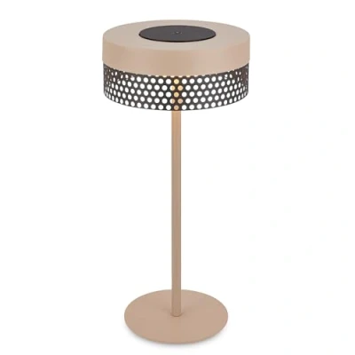 Image de Briloner Lampe à poser rechargeable Booha, beige, métal, IP44, intensité variable