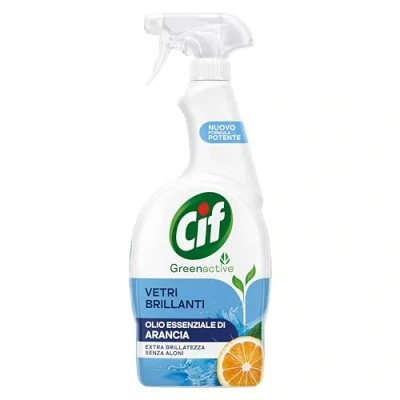 Image de Cif Verres brillants, vaporisateurs à huile essentielle de bergamote, 650 ml, nettoyage des vitres et surfaces, agents nettoyants d&#039;origine naturelle, huiles essentielles, ne laisse pas résidus
