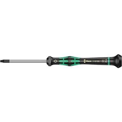 Image de Wera 05118186001 2067 Tournevis électronicien TORX HF avec fonction de retenue, TX 10 x 60 mm, Noir/vert