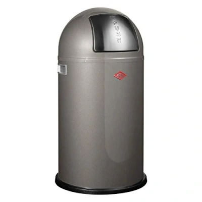Image de WESCO Pushboy 175831 77 Poubelle en acier inoxydable Graphite mat 50 l