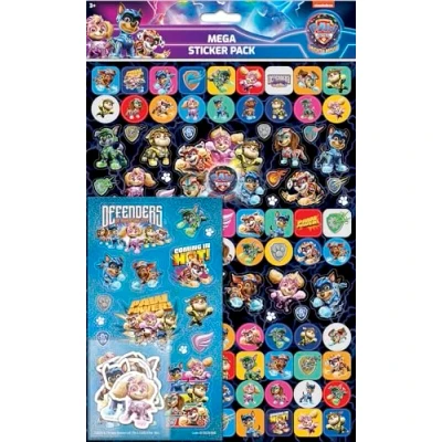 Image de Paper Projects Lot Paw Patrol The Mighty Movie Mega Trois Types d&#039;autocollants (Environ 150 au Total) Réutilisable sur des Surfaces Non poreuses, 01.70.22.040, 29.7cm x 21cm