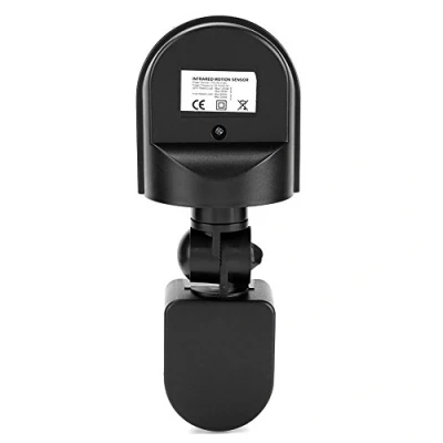 Image de Detecteur de Mouvement, Capteur Infrarouge à Détecteur Mouvement du Corps PIR Réglable pour Couloir, Garage, Terrasse, Toilettes.(Noir)