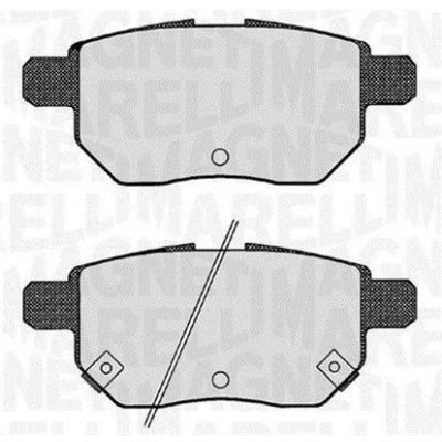 Image de MAGNETI MARELLI 363916060629 Jeu de plaquettes frein avec indicateur d&#039;usure TOYOTA: Auris 5 portes, Yaris II 3/5 III portes