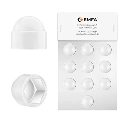 Image de Cache écrous M16 pour clé de 24 Blanc 10 pcs. Bouche trou EMFA ®