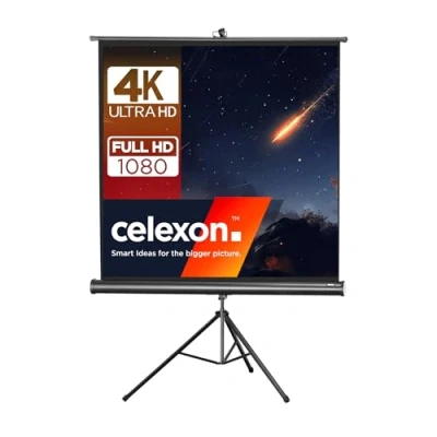 Image de Ecran de projection sur pied CELEXON 158 x cm Gain 1.0 Dos noir opaque