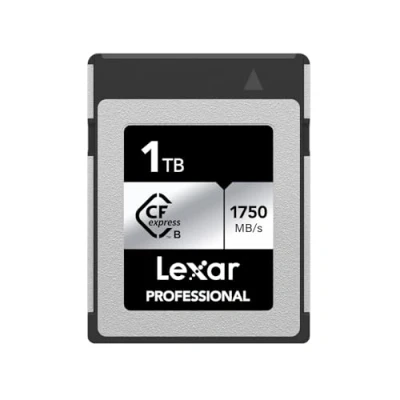 Image de Lexar Professional Silver Series Carte CFexpress 1To, CFe de Type B jusqu&#039;à 1750Mo/s en Lecture, adopte PCIe Gen3x2, mémoire CF Compatible avec Les Reflex numériques (LCXEXSL001T RNENG)