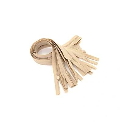 Image de ACCESSOIRES LEDUC Trimz Invisible Zip RVNAVN3 Fermeture éclair, Nylon, Beige, 40 cm, Set de 10 Pièces