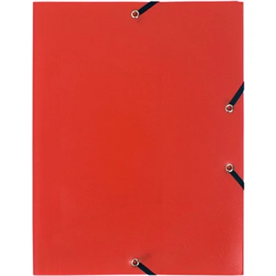 Image de Exacompta Réf. 55905E 1 chemise à élastiques économique pochette 3 rabats en polypropylène opaque dimensions 24 x 32 cm pour documents au format A4 couleur rouge