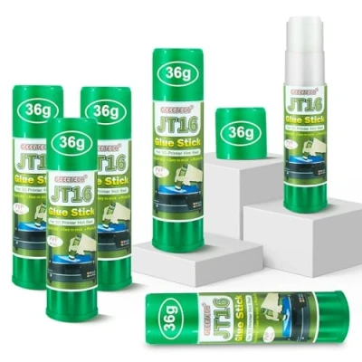 Image de GEEETECH Lot de 6 bâtons colle pour imprimante 3D (JT16), adhérence parfaite la première couche, formule soluble dans l&#039;eau, impression 3D, compatible avec les filaments PLA, ABS,