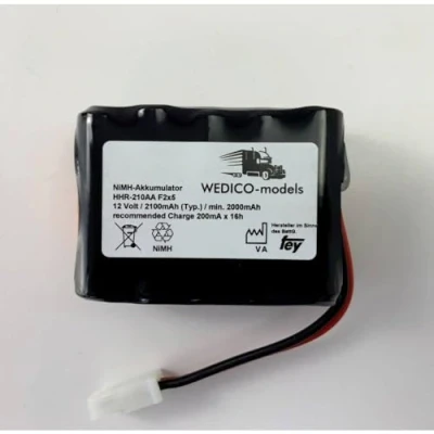 Image de WEDICO models Batterie pour modélisme (NiMh) 12 V 2100 mAh AMP