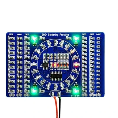 Image de COVVY Rotation LED SMD NE555 Soudure Pratique Conseil DIY Kit Fanny Compétence Formation Électronique PCB Module Costume