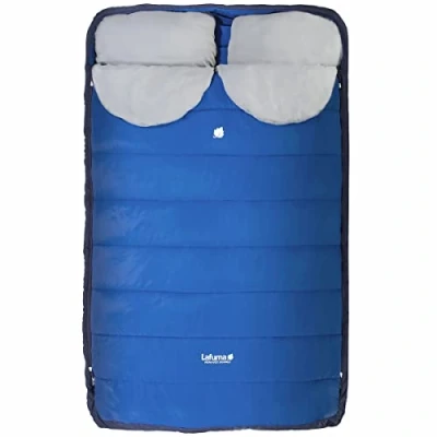 Image de Lafuma Nunavüt Double Sac de Couchage 2 Personnes Isolation en Polyester Recyclé et Déperlant Température Confort 7C Bleu, U