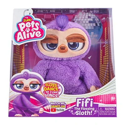 Image de Pets Alive Fifi The Flossing Sloth Peluche Dansante de Paresseux Violet