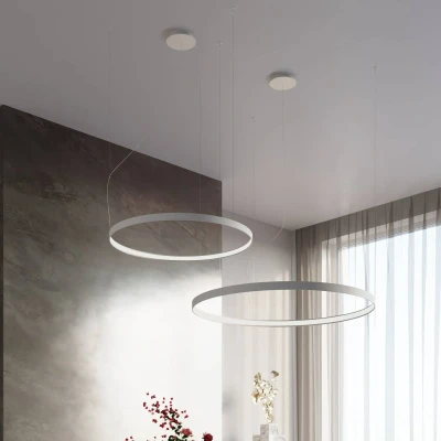 Image de Sollux RIO Suspension LED Circulaire Intégrée Blanc 78cm 3000K
