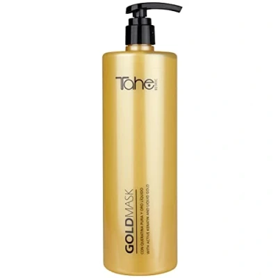 Image de Tahe Keratin Gold Masque régénérateur avec kératine pour les cheveux secs, 1000 ml
