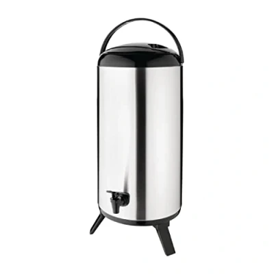 Image de Olympia Distributeur de boissons en acier inoxydable 13,5 litres, isolation double paroi, hauteur du robinet 85 mm, pieds rabattables, usage professionnel et domestique, DL170