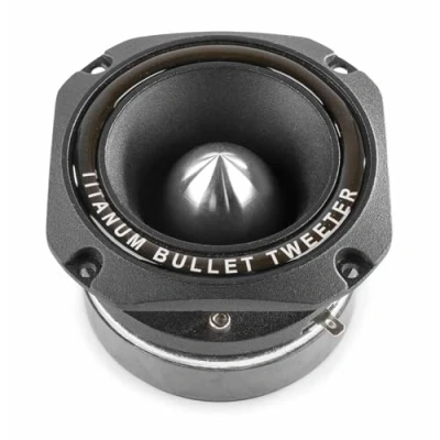 Image de Skytec Tweeter Pro Serie Haut Parleur Aigu Puissance 100 Watts, Diaphragme Titane, Bobine 44mm, Aimant Puissant, Idéal pour des Performances Élevées
