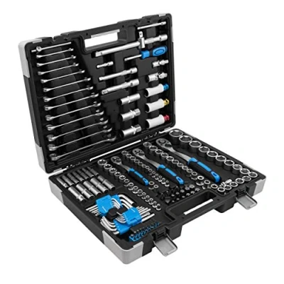 Image de Karcher Jeu de clés à cliquet 157 pièces 1/4&quot; + 3/8&quot; 1/2&quot; avec outil en chrome vanadium