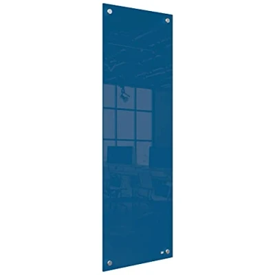 Image de Nobo Petit Tableau Effaçable Mural en Verre, Sans Cadre, 300 x 900 mm, 1 Feutre Inclus, Bleu, 1915608