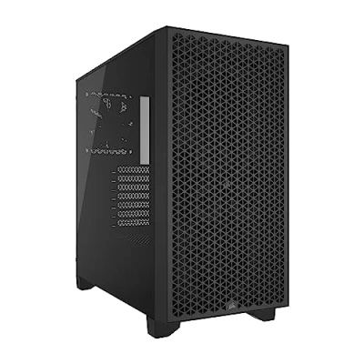 Image de CORSAIR 3000D Airflow Boîtier PC Mid Tower Ventilateurs 3 Broches Support GPU 4 Emplacements Convient Pour 8 120mm Design High Noir
