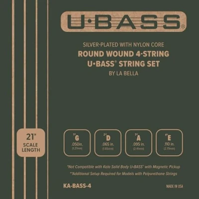 Image de 4 cordes de basse Kala Métalliques Rondes Wound