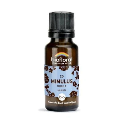 Image de BIOFLORAL 20 Mimulus, Mimule BIO Sérénité Fleur de Bach Authentique 470 Granules Sans Alcool