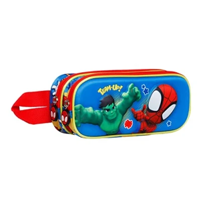 Image de Karactermania Spiderman 3D Double Trousse multicoloured pour enfants, Taille: One Size, Multi coloured